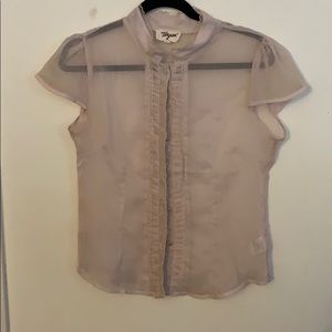 Tatyana Sheer button up blouse